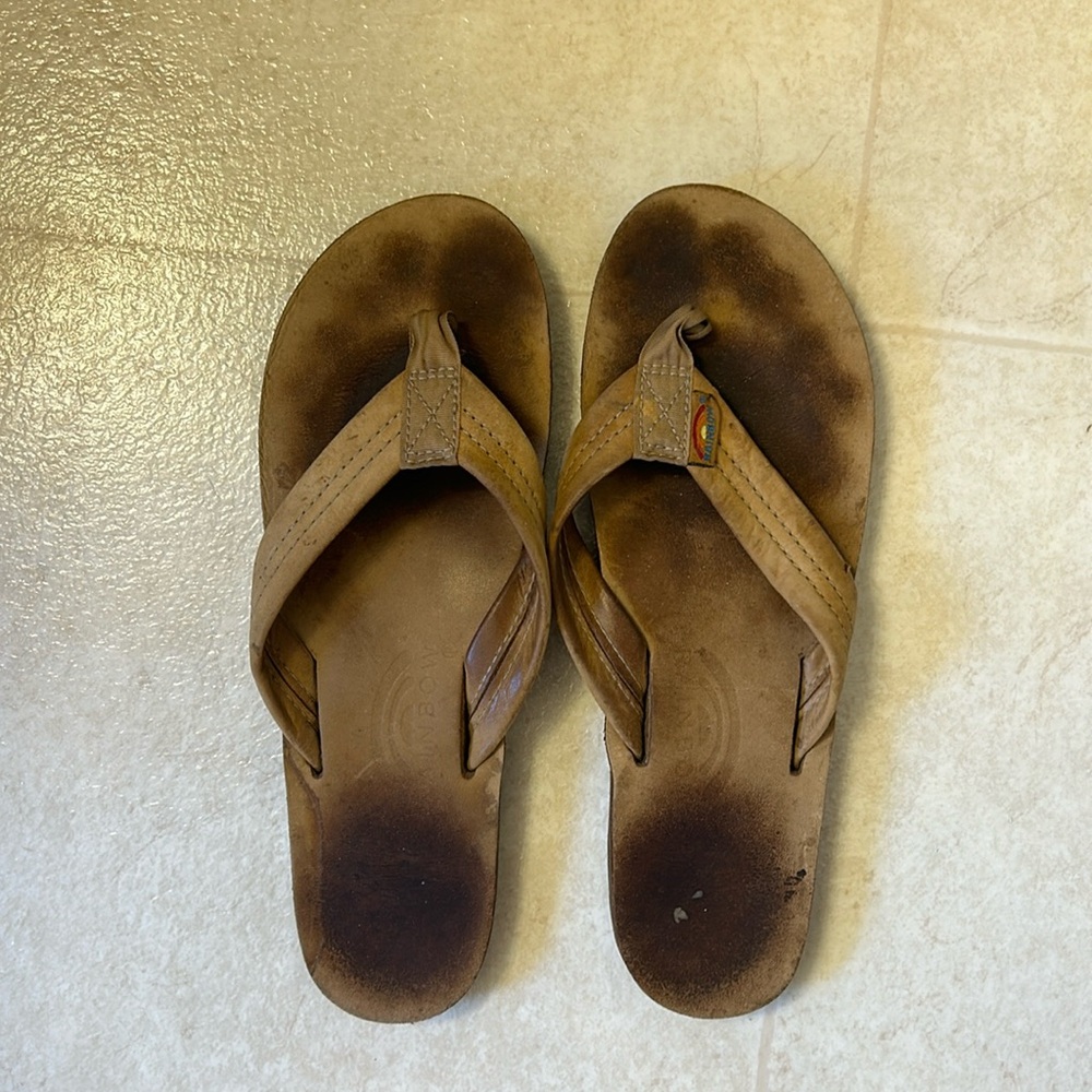 Used Rainbow flip flops